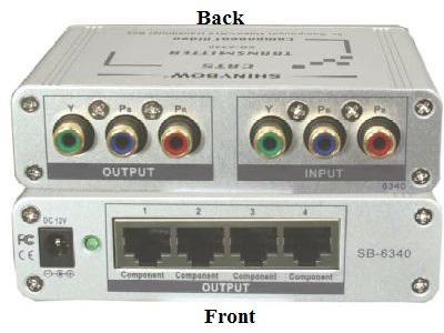 SB-6340T CAT5 COMPONENT VIDEO Extender (TRANSMITTER) by Shinybow