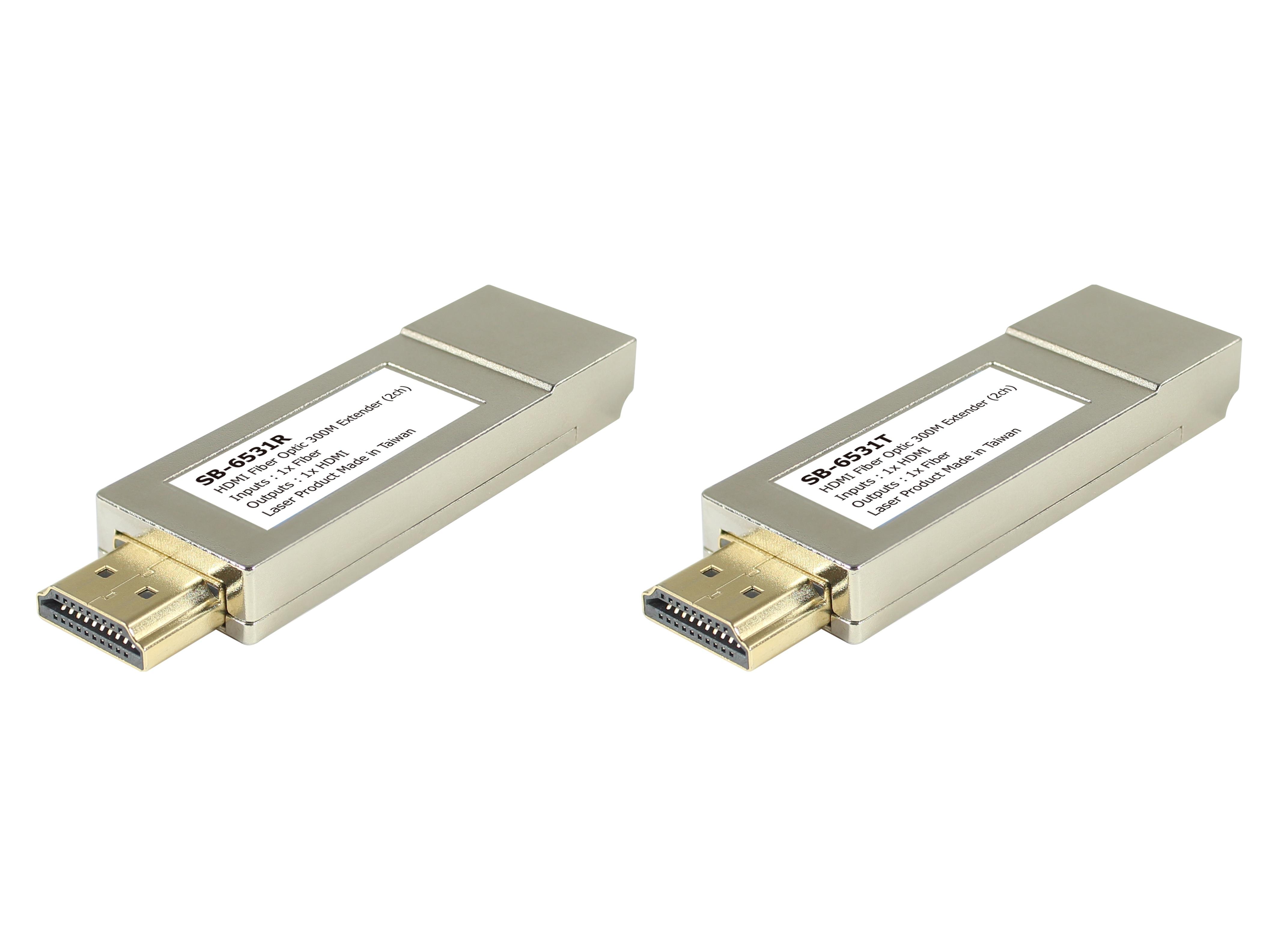 SB-6531 KIT 4K UHD HDMI Over Dual LC MM Fiber Optic Extender (Transmitter/Receiver) Kit by Shinybow