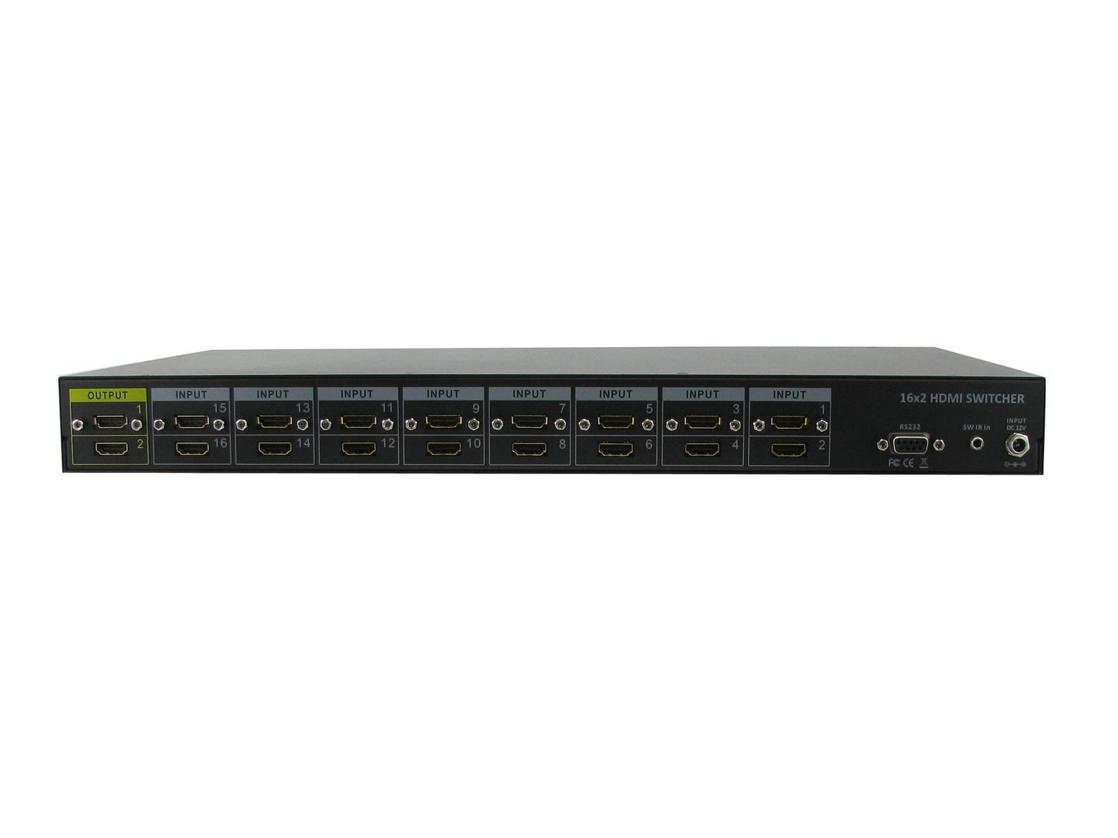 SB-5616 16x2 HDMI Routing Selector Switch (both outputs mirrored) by Shinybow