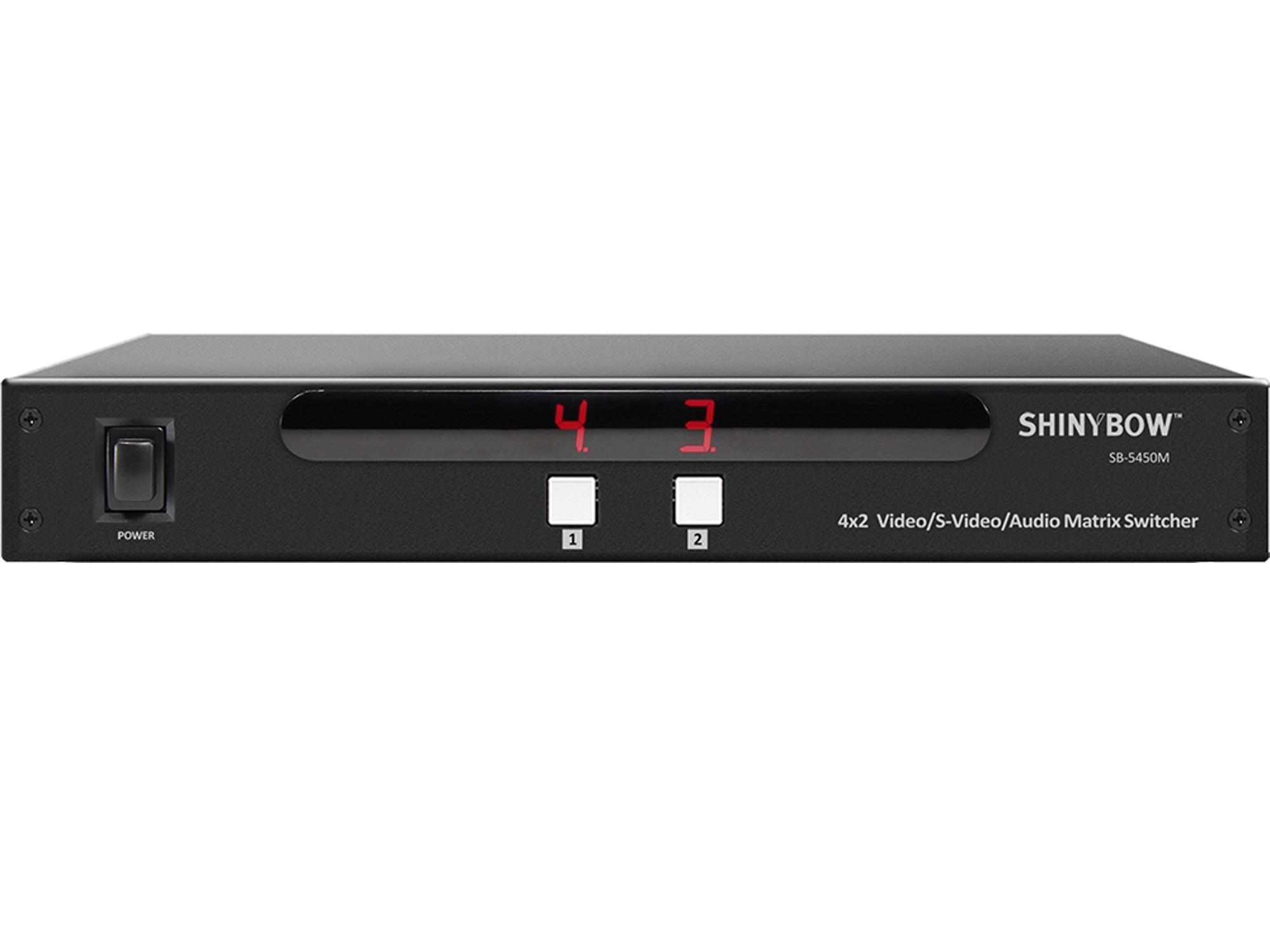 SB-5450M 4x2 Composite/S-Video/Audio Matrix Routing Switcher/IR by Shinybow