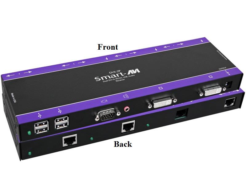 DVX-2PS 2xDVI-D USB/Audio/RS-232 over CAT6 STP Extender (Transmitter/Receiver) Kit 275ft by Smartavi