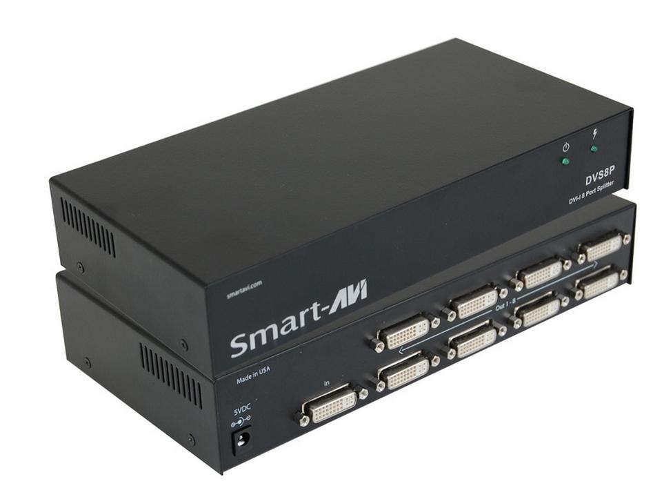 DVS8PS DVI-I Splitter 8-Port 1920x1200 / Onboard DDC Learning and emulation by Smartavi