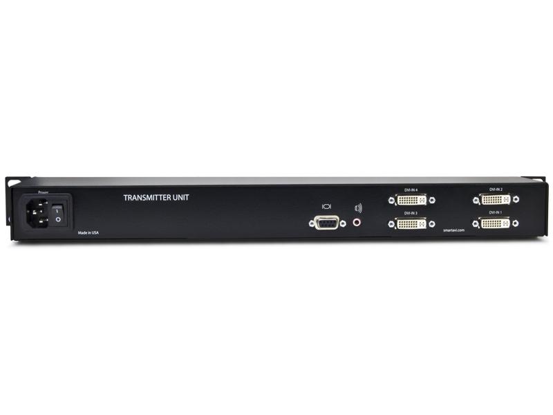 DVX-4P-TXS 4 DVI-D/USB A over CAT6 STP Extender (Transmitter) (Internal DCC/275ft) by Smartavi