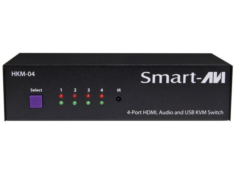 HKM-04S 4x1 HDMI-USB-KVM Switch For PC/Mac and Multi-media Displays by Smartavi