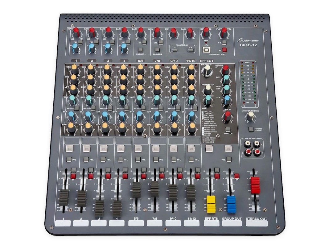 C6XS-12 12 Channel Mixer with DSP/USB by Studiomaster