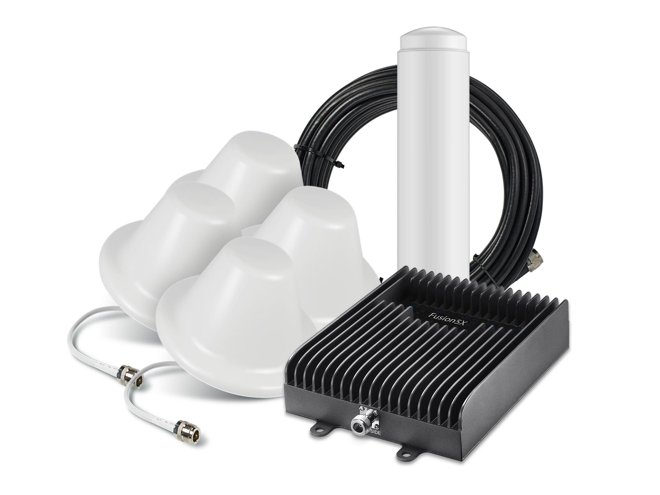 SC-Fusion5X2-O4D Fusion5X 2.0 cell phone signal booster kit with Omni Outside and 4 Dome Inside Antennas by SureCall