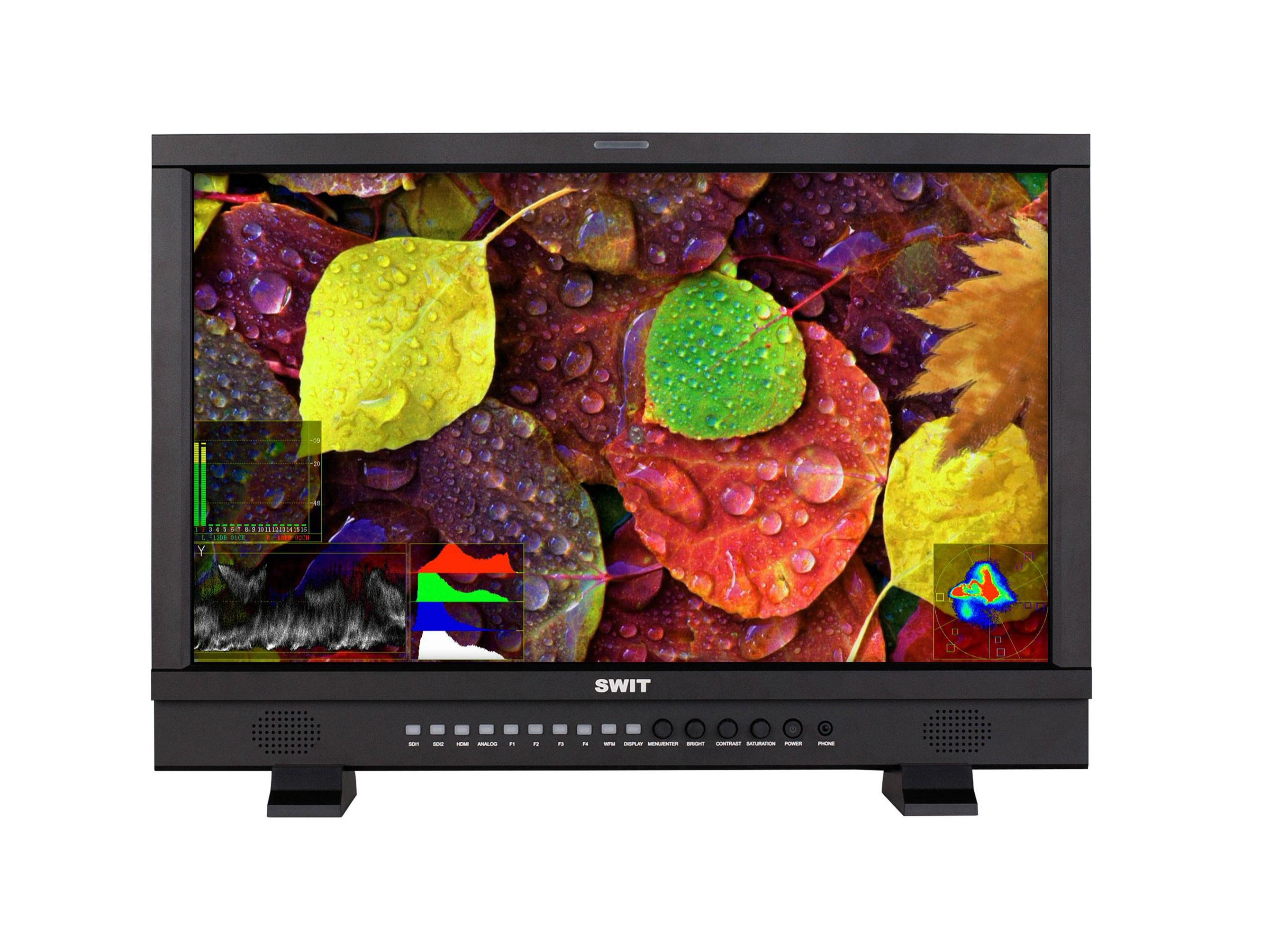 S-1243F 23.8-inch Full HD Waveform Studio 2K/3G/HDSDI/HDMI/YUV/VGA/CVBS LCD Monitor by SWIT