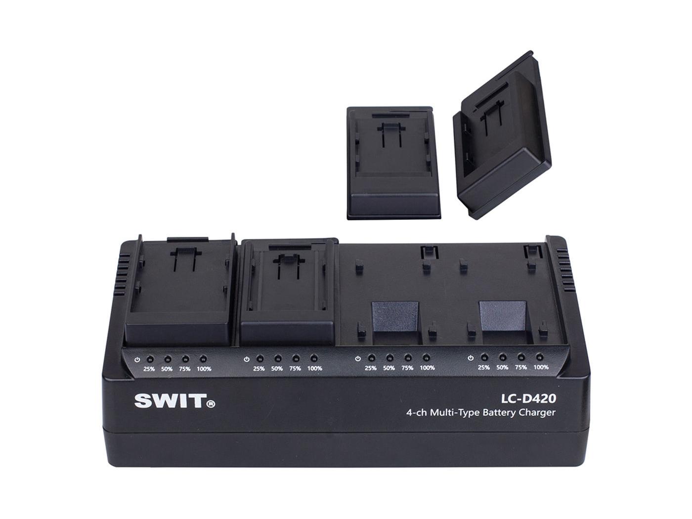 LC-D420i 4-ch Simultaneous DV battery Charger for S-8i50/S-8i75/JVC SSL-JVC50/JVC75 by SWIT