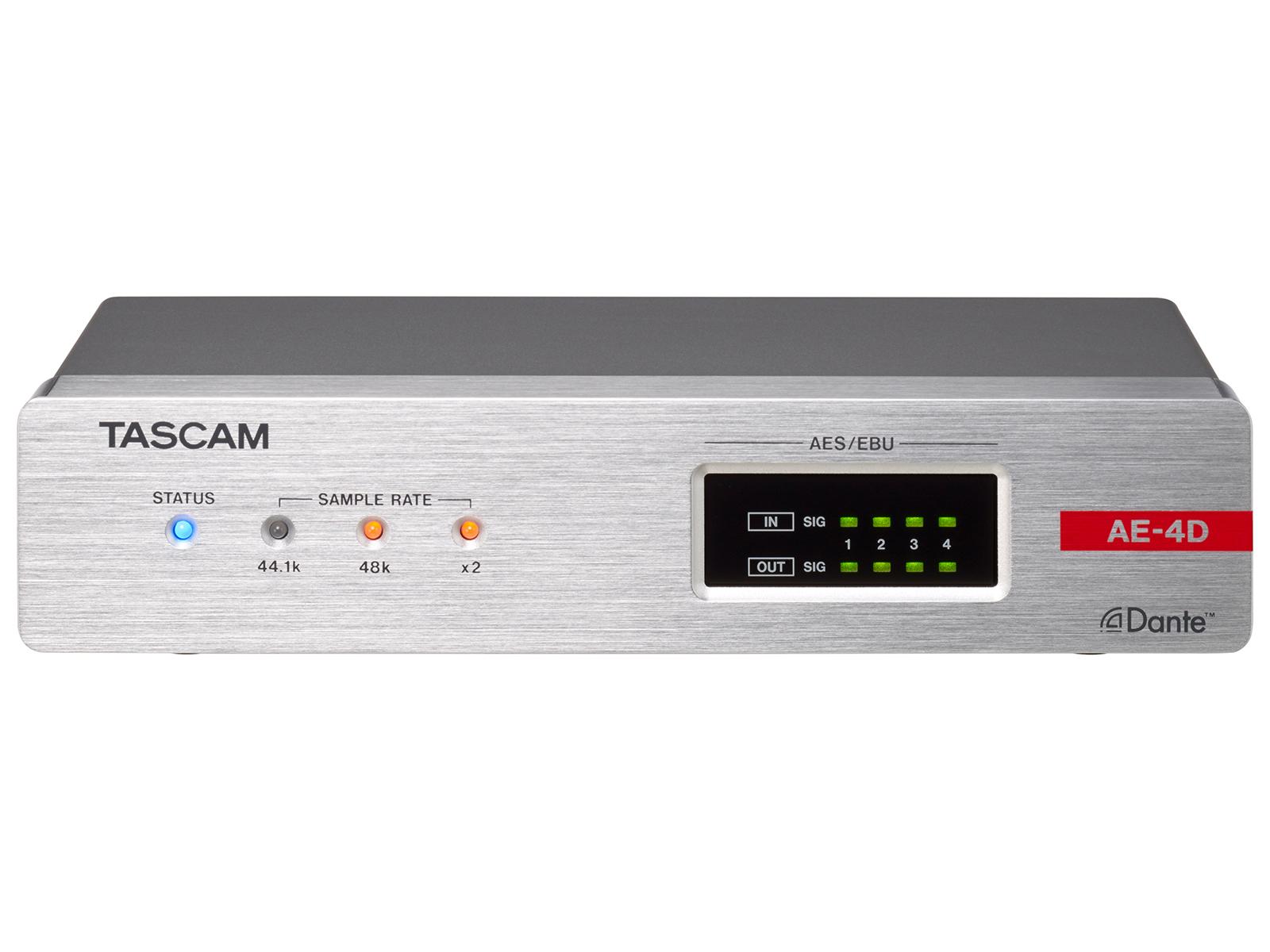 AE-4D 4-Channel AES/EBU Input/Output Dante Converter with built-in DSP Mixer by TASCAM