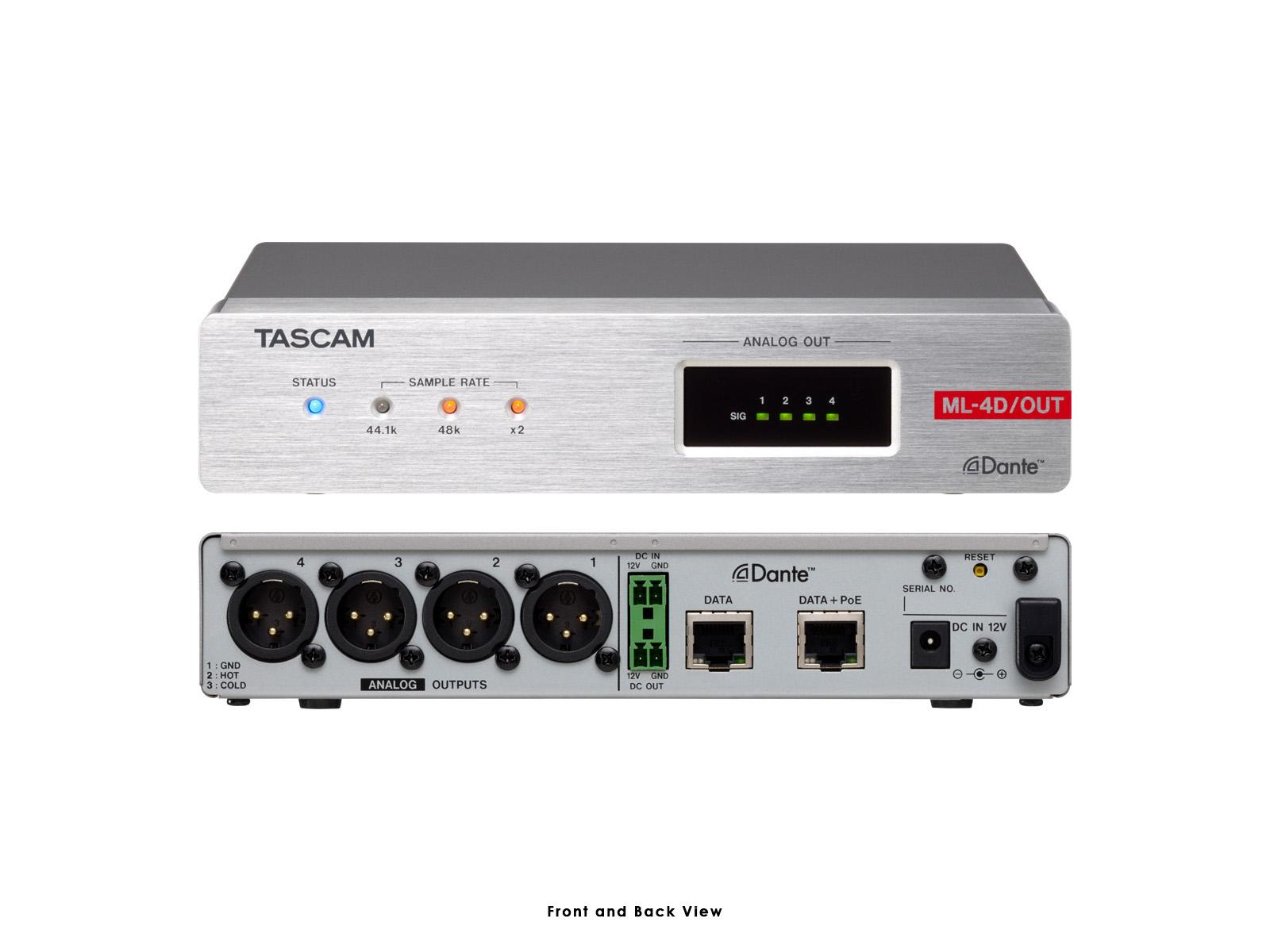 ML-4D/OUT-X Line Output Dante Converter with DSP XLR by TASCAM