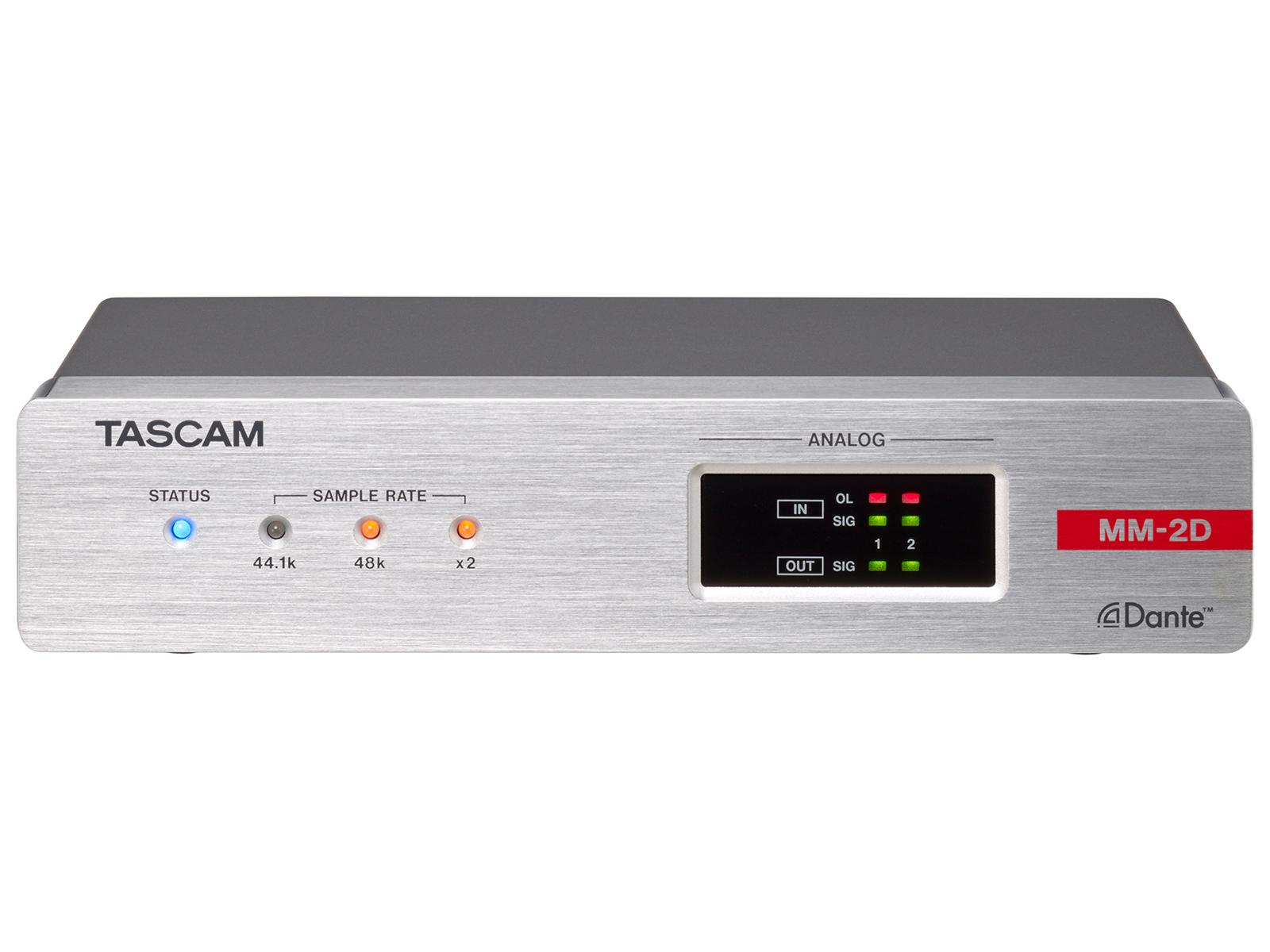 MM-2D-X 2-Channel Mic/Line Input/Output Dante XLR Converter with built-in DSP Mixer by TASCAM