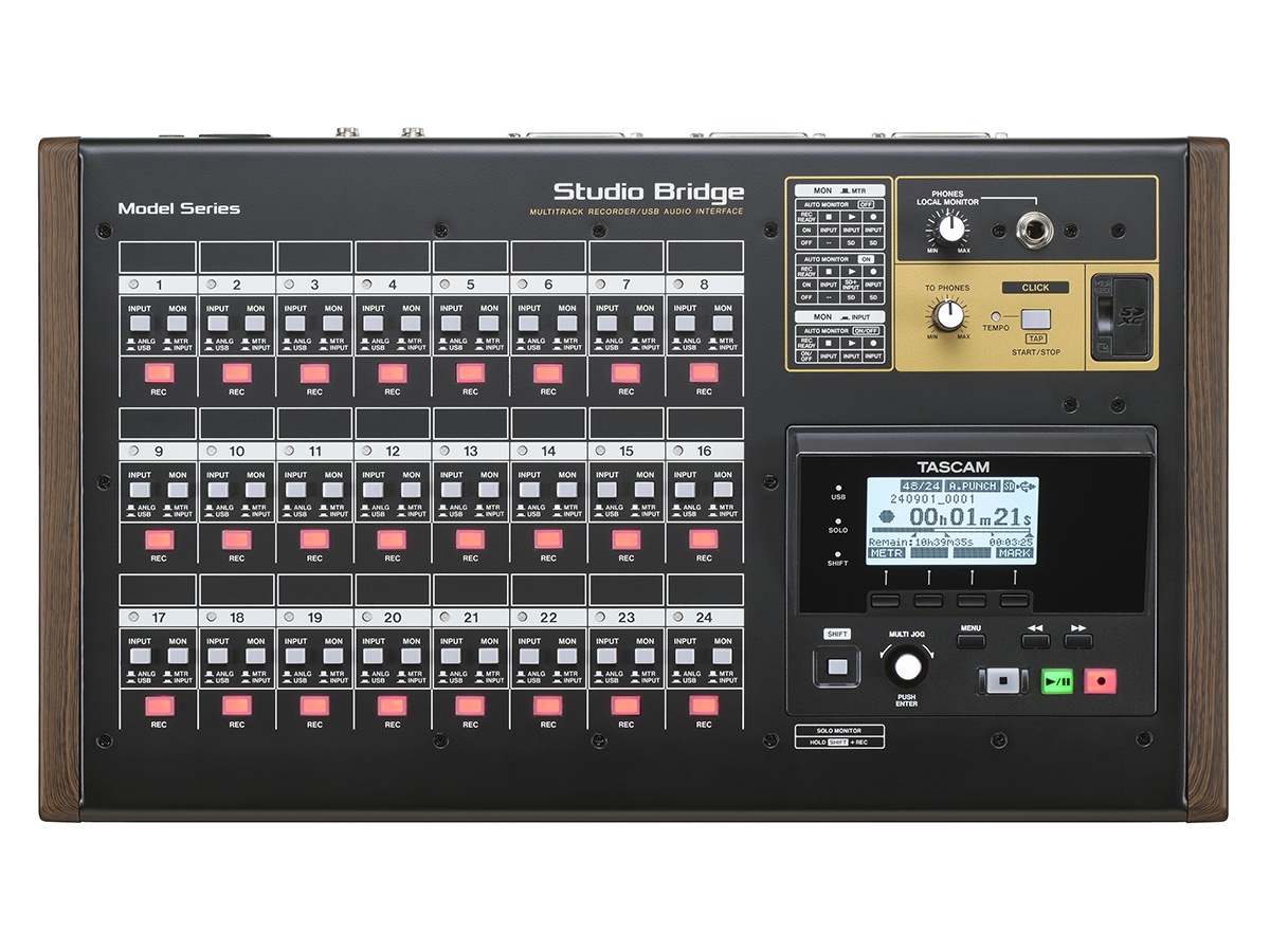 TASCAM STUDIOBRIDGE 24-Track Recorder 24-IN/24-OUT USB Audio Interface