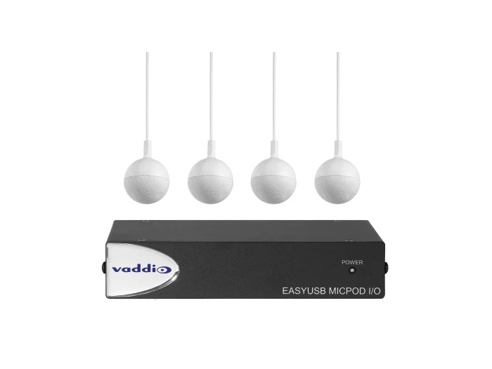 999-88100-000 EasyUSB MicPOD I/O with Four CeilingMICs (White) by Vaddio