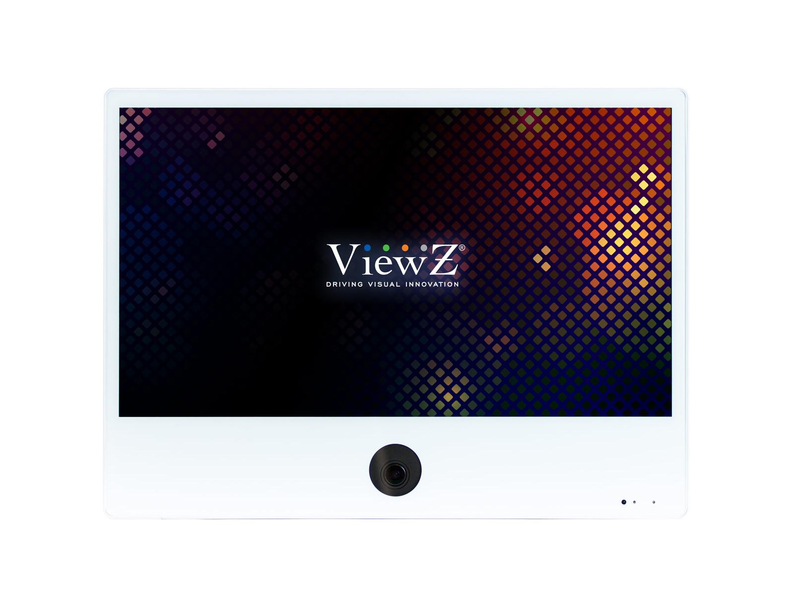 VZ-PVM-I2W3N 23.6 inch 1920x1080 IP Based Public View Monitor with 2MP Camera/White by ViewZ