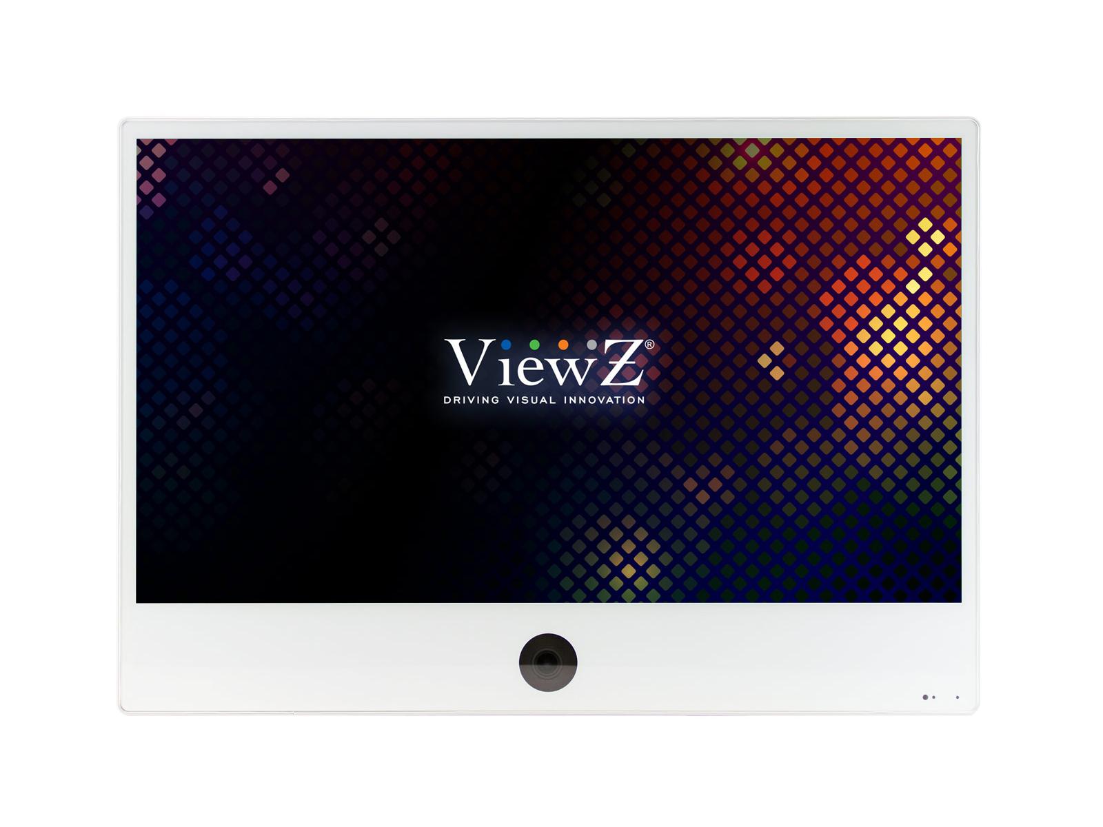 VZ-PVM-I4W3N 32 inch 1920x1080 IP Based Public View Monitor with 2MP Camera/White by ViewZ