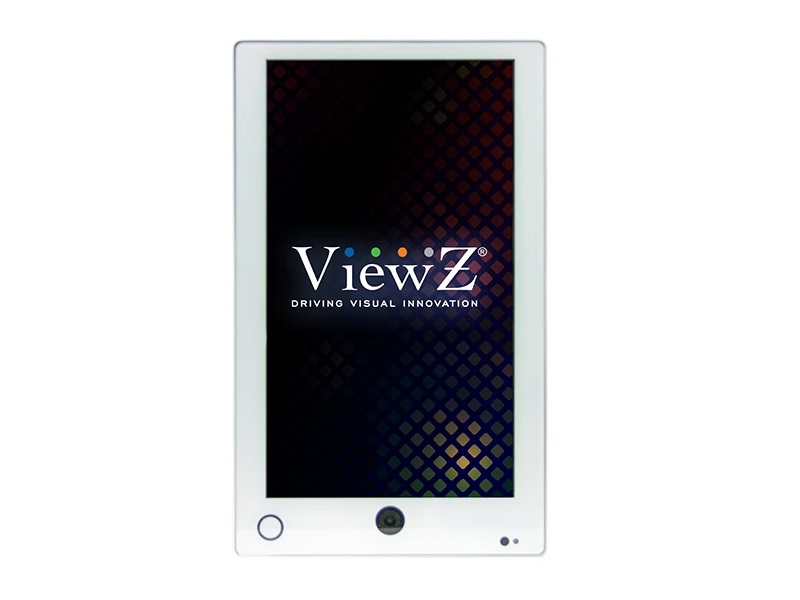 VZ-PVM-P1W3 13.3 inch IP Portrait Public View LED Monitor with 2.1MP Camera (White) by ViewZ