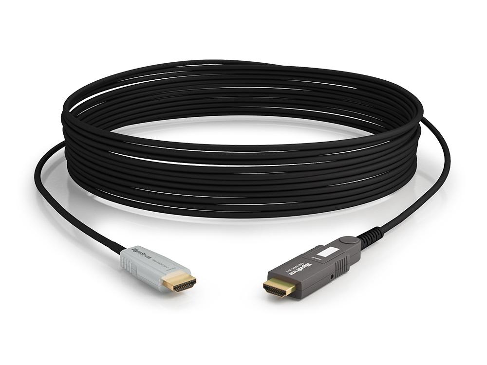 CAB-HAOC-50-C 50m/164ft 18Gbps Hybrid Active Optical HDMI Cable with Detachable Head (CPR Rated) by WyreStorm