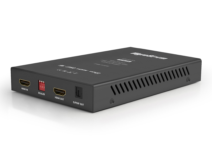 CON-H2-SCL 18Gbps 4K HDR 60Hz In-Line HDMI Scaler with Audio Breakout/RS-232 by WyreStorm
