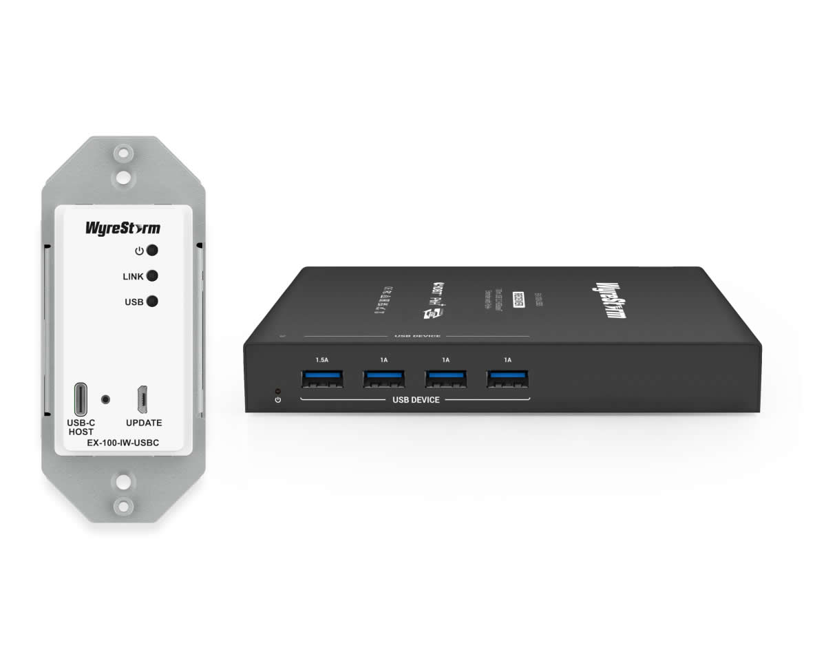 WyreStorm EX-100-IW-USBC HDBaseT USB 3.2 Gen1 Extender 100m In-Wall