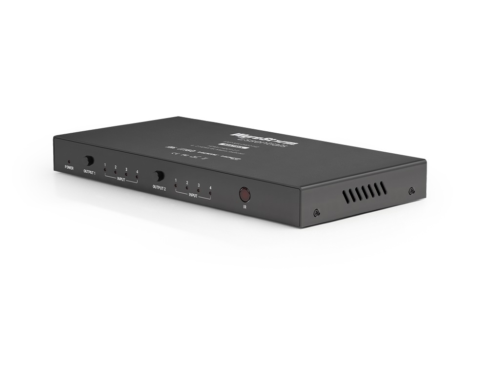 EXP-MX-0402-H2 Essentials 4K HDR 4 Input 2 Scaling Output HDMI Matrix Switcher with ARC/Analog/Digital Audio De-Embed by WyreStorm