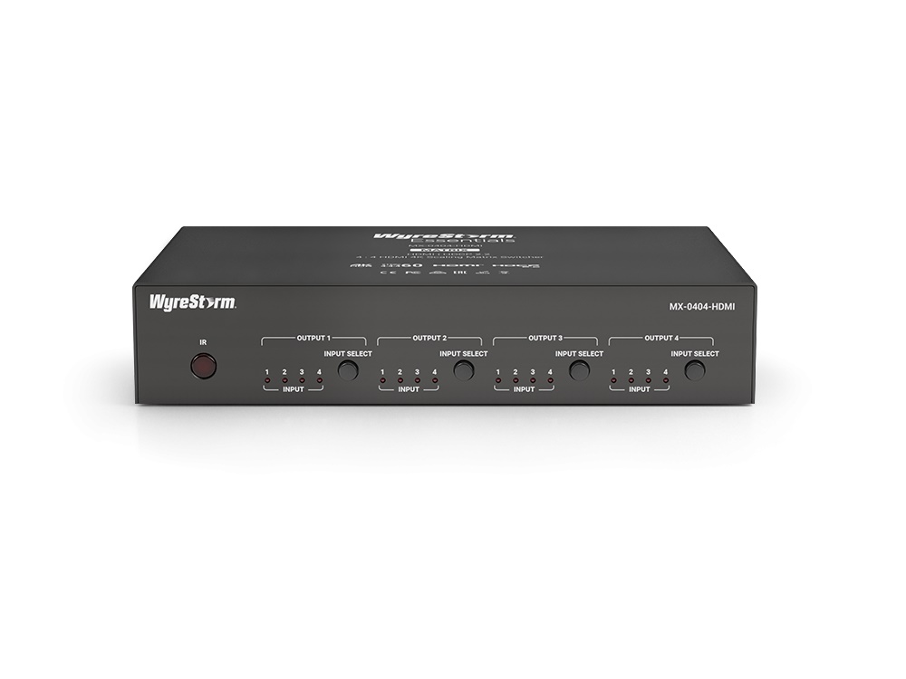 MX-0404-HDMI 4K HDR 4x4 HDMI Matrix Switcher with Scaling Outputs and Audio De-embed by WyreStorm