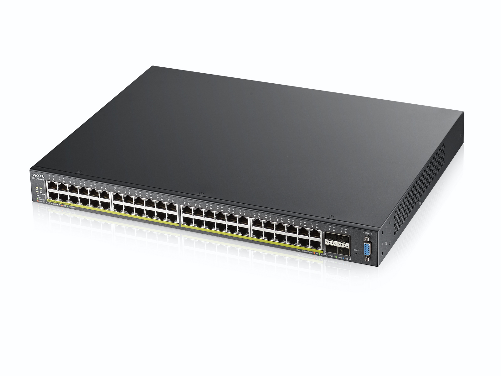 ZYX-XGS2210-52HP Zyxel Pre-Configured 48-Port PoE Switch with 4x10G Uplinks for use with NetworkHD 100/200/400 Series by WyreStorm