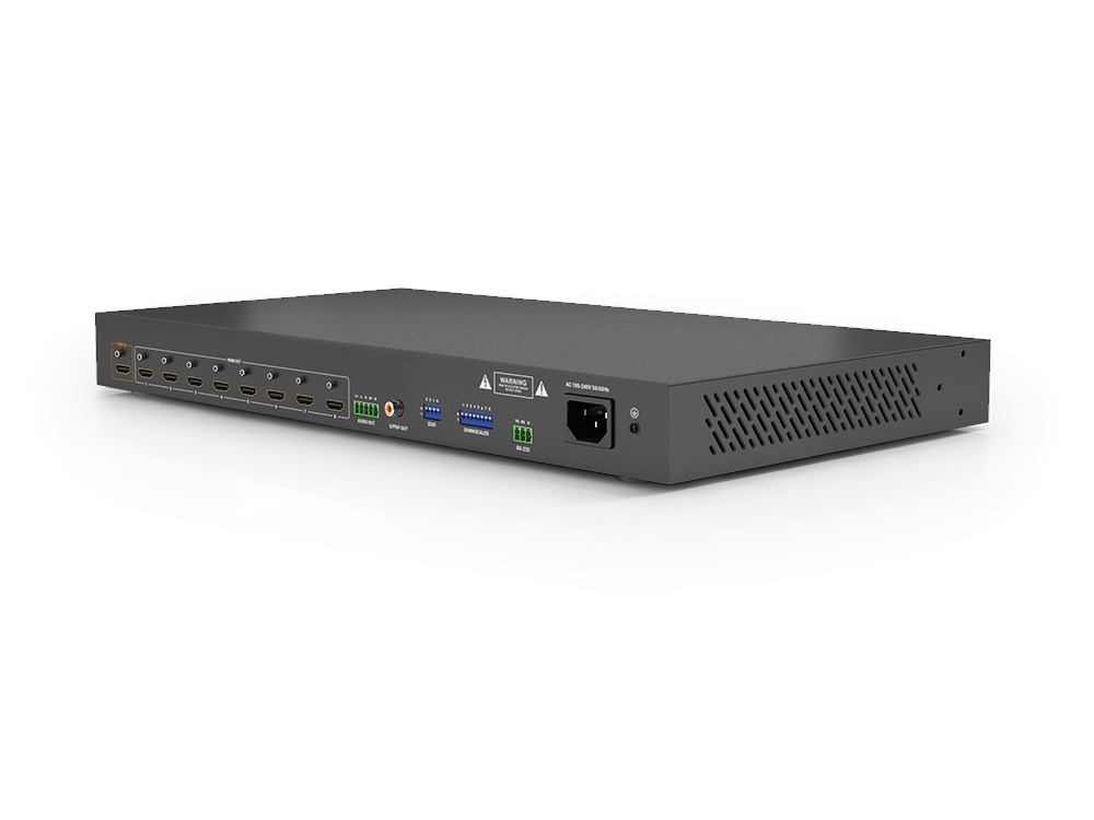 SP-618 4K HDR 1U Rack-Mount HDMI Splitter with Scaling Outputs/Audio Breakout and EDID Management by WyreStorm