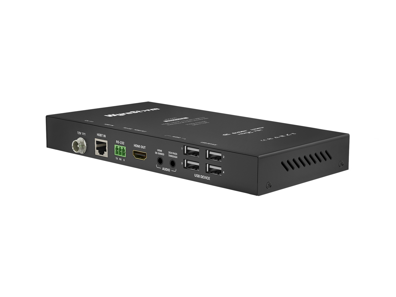 RX-500 4K HDR 60Hz HDBaseT2.0 Extender (Receiver) with USB Device Inputs/Audio De-embed/PoH (35m/115ft) by WyreStorm
