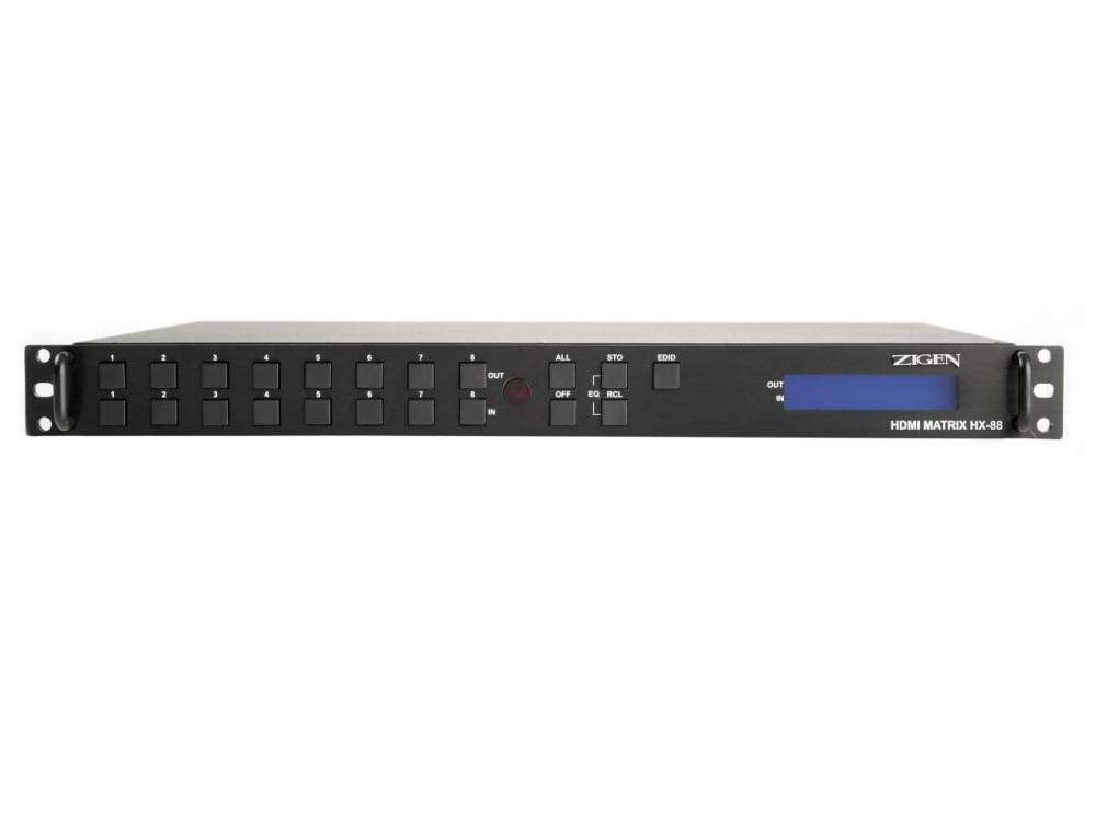 HX-88 8X8 HDMI Modular Switcher (HDMI 1.3C/RS232/IR) by Zigen